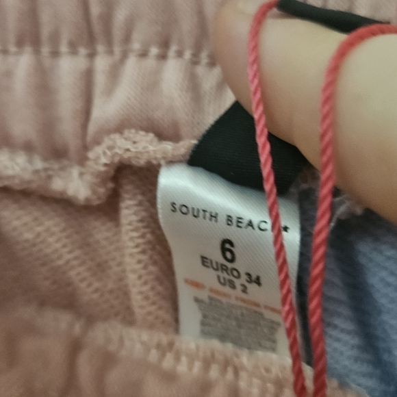 NWT South Beach Active Sweat Pants Women's Size 2 Pink/Blue Cotton Blend - Picture 5 of 5